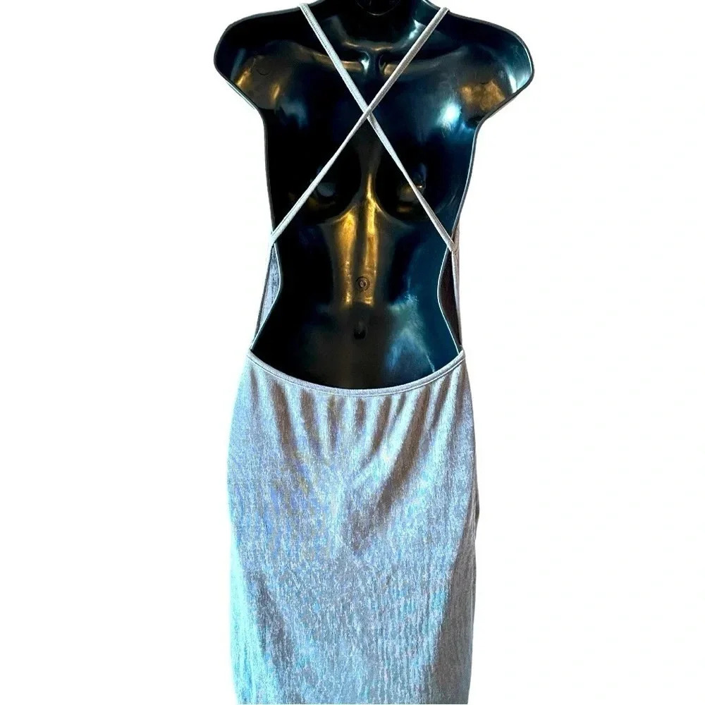 SEXY SPAGHETTI STRAP RUCHED SIDE COCKTAIL DRESS SIZE 3XL - Picture 3 of 6